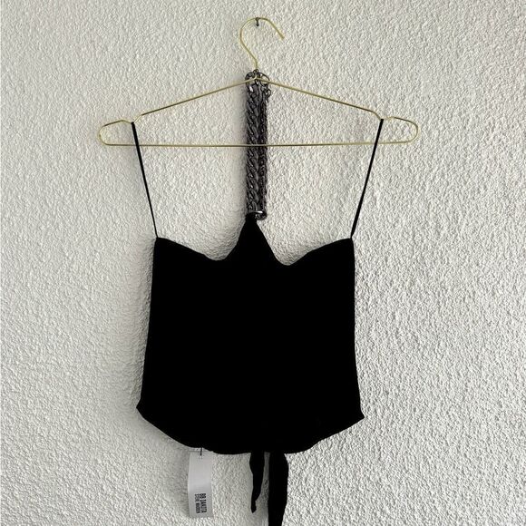 BB Dakota Steve Madden Black Halter with Chain Choker - Picture 3 of 8